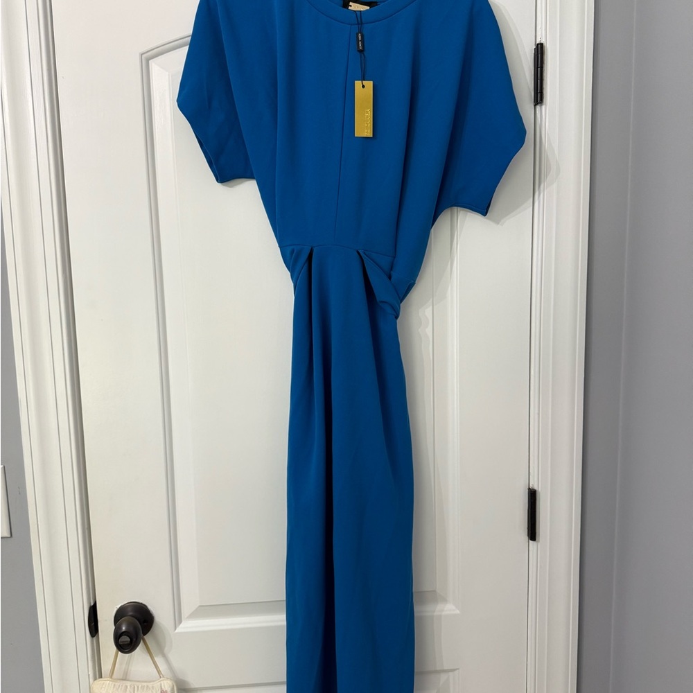 Blue Knot-Front dress
